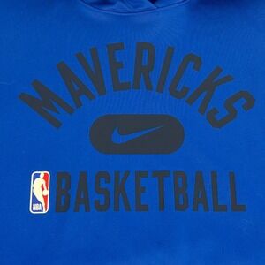 Dallas Mavericks Hoodie Men's L Blue Basketball‎ Nike Dri-FIT NBA Sweatshirt